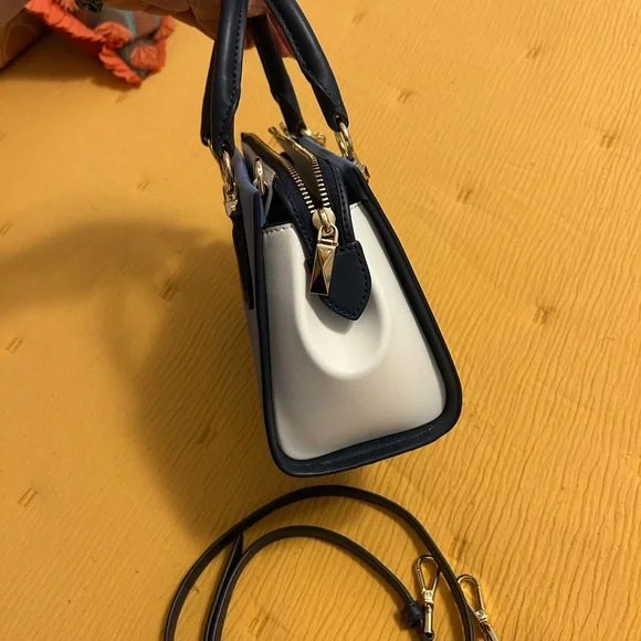 Michael Kors small Marilyn Saffiano Satchel - Dark Chambray multi - Picture 5 of 10